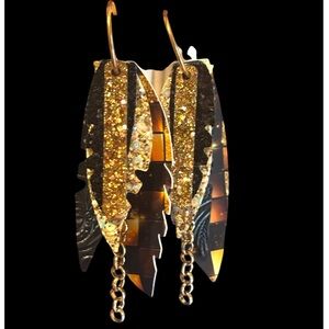 Rand and Boutique Multi Layered Dangle Hoop Earrings NWOT